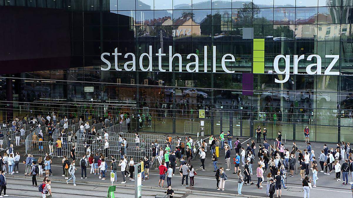 Großer Andrang immer beim Mediziner-Aufnahmetest in der Grazer Stadthalle