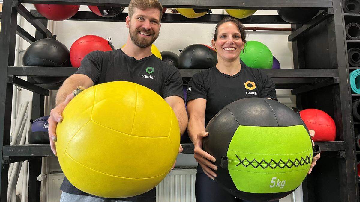 Fit für die Neueröffnung: Conny Roffeis und Daniel Sommer vom Cross-Fitness-Center &quot;The Hive&quot;