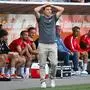 ALTACH,AUSTRIA,21.SEP.24 - SOCCER - ADMIRAL Bundesliga, SCR Altach vs FC Blau Weiss Linz. Image shows the disappointment of head coach Joachim Standfest (Altach).
Photo: GEPA pictures/ Oliver Lerch