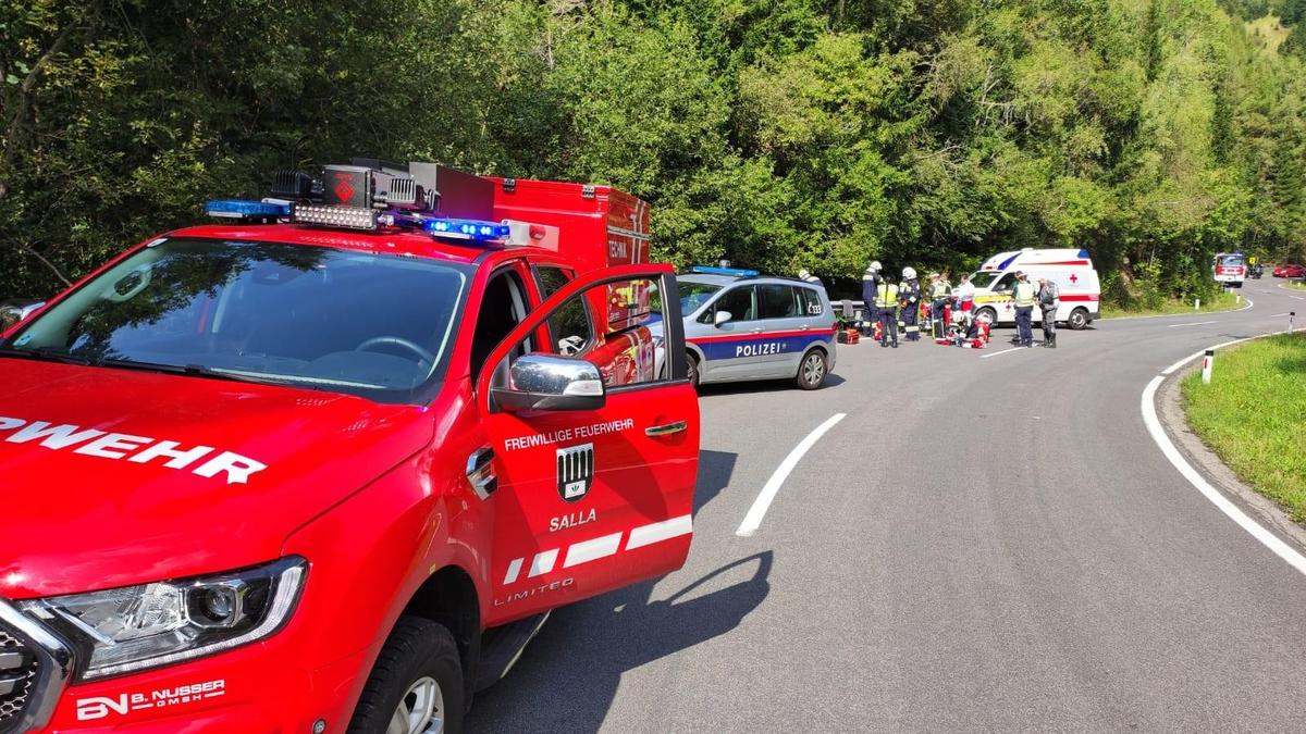 Motorradunfall auf der B 77 Richtung Gaberl