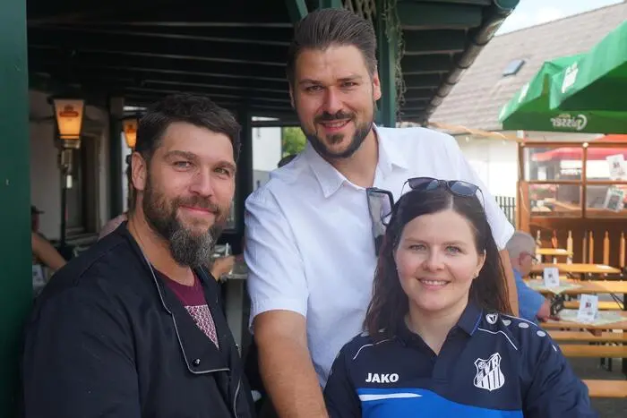 Das Festkomitee mit Markus, Christoph und Julia Baumgartner