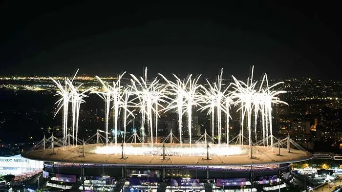 Feuerwerk beim Stade de France