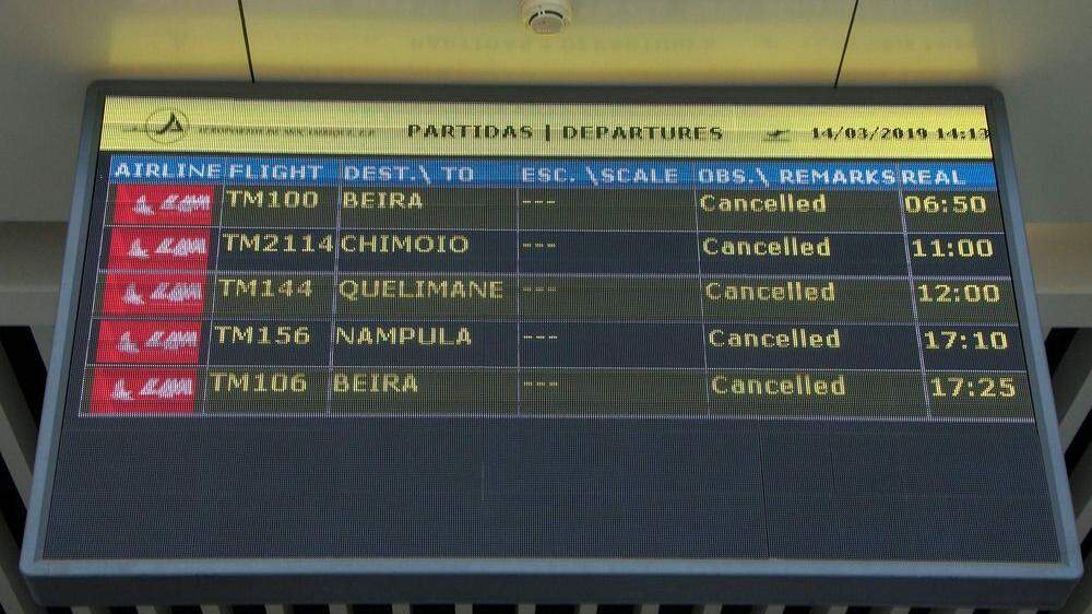 Flüge in Mosambik wurden abgesagt