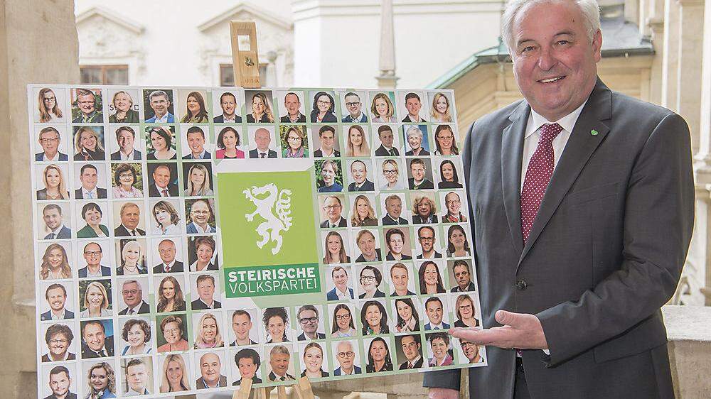 VP Kandidaten LT-WahlVP-Chef Schützenhöfer präsentiert die Kandidatenliste zur Landtagswahl