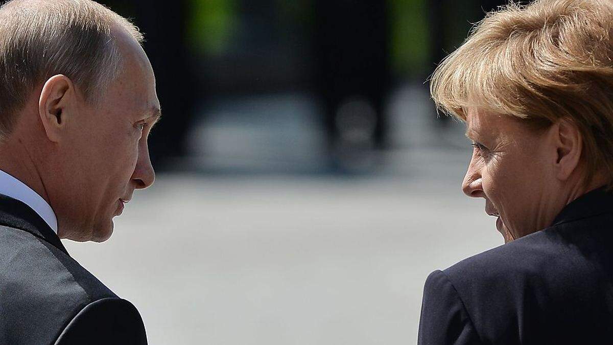 Neue Eiszeit: Wladimir Putin, Angela Merkel