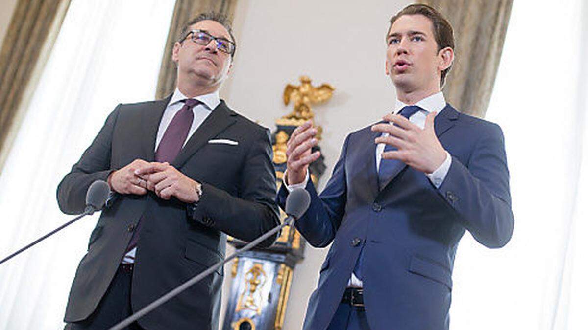 Bundeskanzler Kurz und Vizekanzler Strache