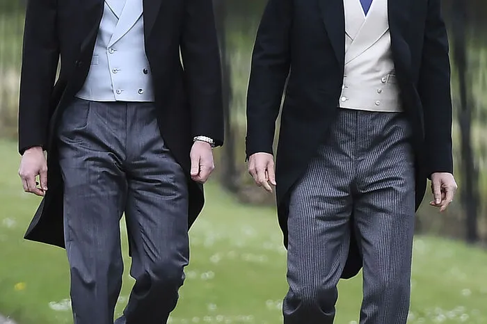 ...ihr Ehemann Prinz William und Schwager Prinz Harry.