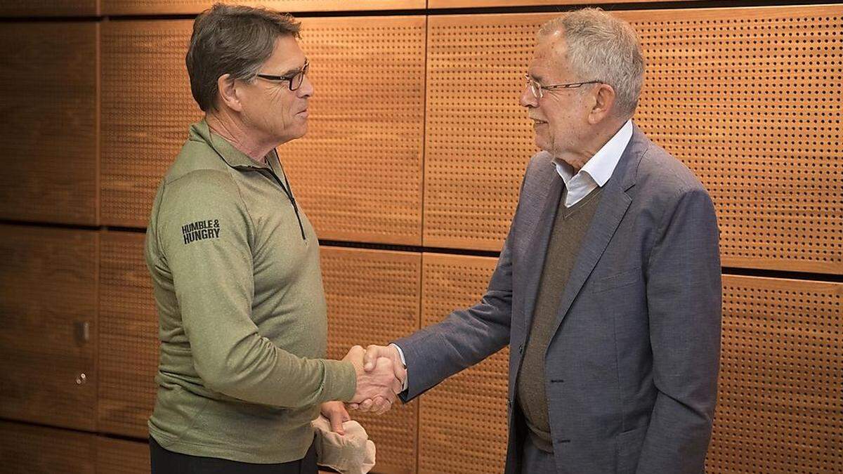 Bundespräsident Alexander Van der Bellen mit US-Energieminister Rick Perry