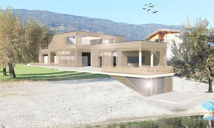 Ein Bild aus dem Entwurf für die Strandbad-Neugestaltung vom Architekt Robert Heiglauer