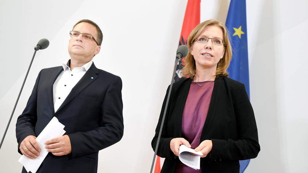 ÖVP-Klubchef August Wöginger und Klimaschutzministerin Leonore Gewessler