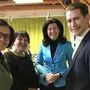 Der Kanzler und die steirische Frauenpower in der ÖVP: LAbg. Sandra Wallner-Liebmann, Landtagspräsidentin Manuela Khom, Klubobfrau Barbara Riener