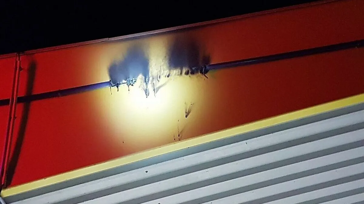 Ein Leuchtkörper fing Feuer