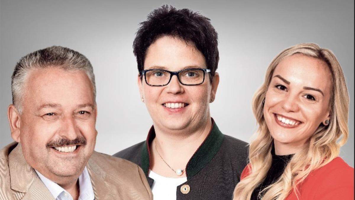 Hermann Srienz, Nicole Riepl und Manuela Lobnik (von links)