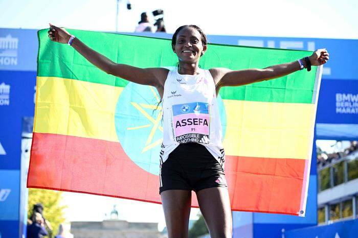 Tigist Assefas Jubel kannte keine Grenzen