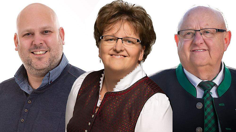 Achim Schöngrundner (SPÖ), Silvia Karelly (ÖVP) und Hermann Reindl (FPÖ) kämpfen um die Stimmen in Fischbach