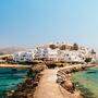 Der Hauptort von Naxos mit dem Burgberg