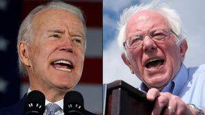 In der Favoritenrolle: Biden (links) und Sanders 