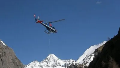 An der Suchaktion beteiligte sich auch der Polizeihubschrauber