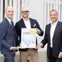 Landesrat Willibald Ehrenhöfer, Unternehmer Jochen Schmidt (Storageplace) und SFG-Geschäftsführer Christoph Ludwig (von links)