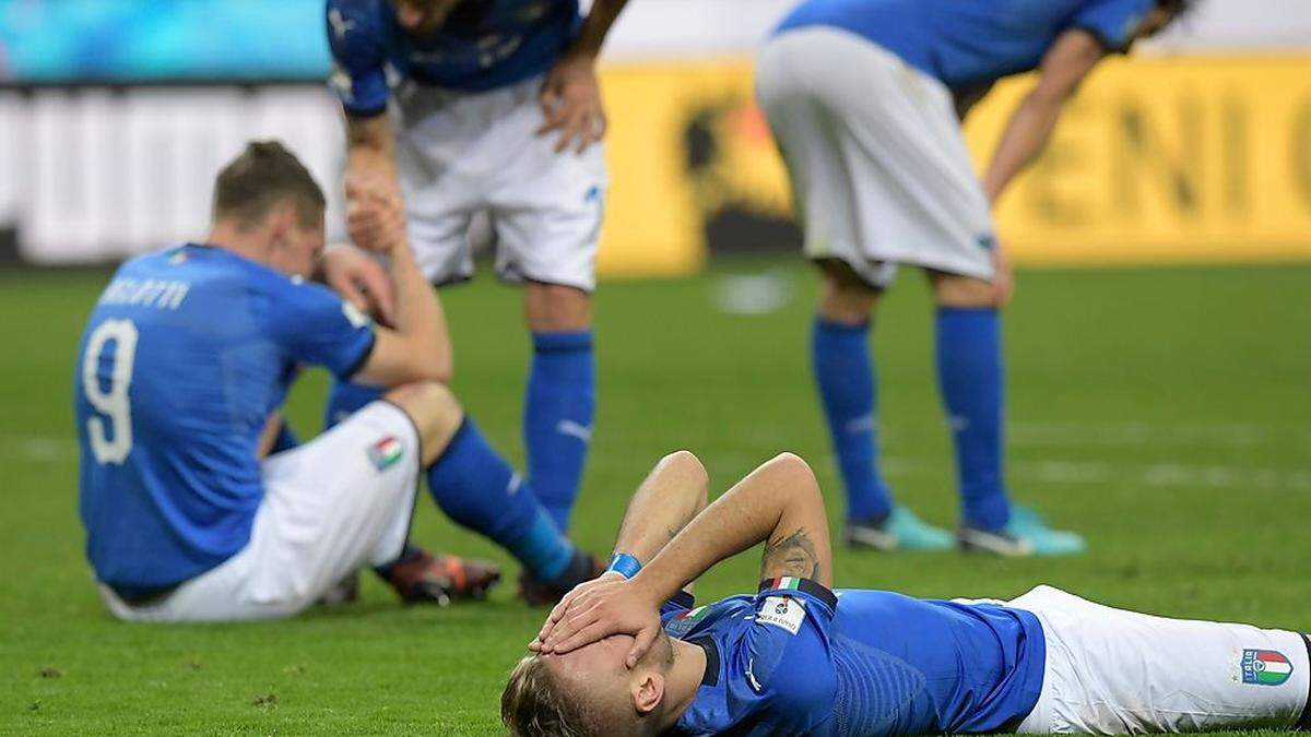 Die italienische Mannschaft ist nach der verpassten WM-Qualifikation am Boden zerstört