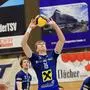 HARTBERG,AUSTRIA,02.MAR.25 - VOLLEYBALL - AVL, Austrian Volley League, TSV Hartberg vs VCA Amstetten. Image shows Lukas Glatz (Hartberg). 
Photo: GEPA pictures/ Hans Oberlaender
