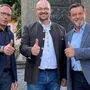 Bezirksgeschäftsführer Erwin Svensek, der neue geschäftsführende Bezirksparteiobmann Kajetan Glantschnig und Bezirksparteiobmann Josef Lobnig (von links)