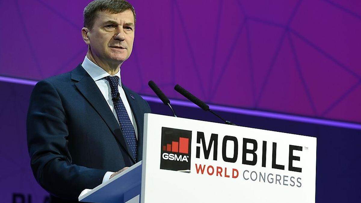 EU-Kommissar Andrus Ansip in Barcelona