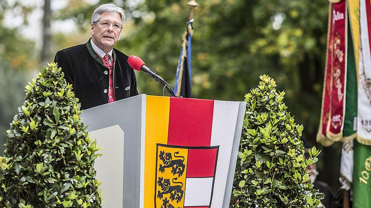 Landeshauptmann Peter Kaiser bei der Gedenkfeier