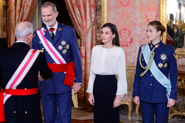 Leonor mit ihren Eltern 