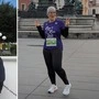 Vorher, nachher. Links: Mit Mitte 20 und rund 140 Kilogramm. Rechts: Beim Viertelmarathon als sportliche, schlanke Frau. Julia Schein sagt, sie steht zu ihren alten Bildern. 