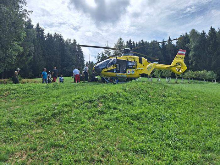 Der Schwerverletzte wurde ins UKH geflogen