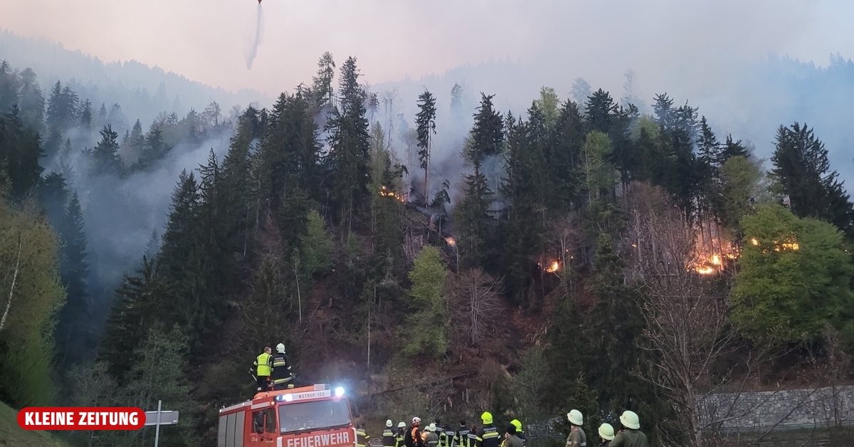 250 firefighters deployed: Forest fire in the Lesach Valley continues to ...