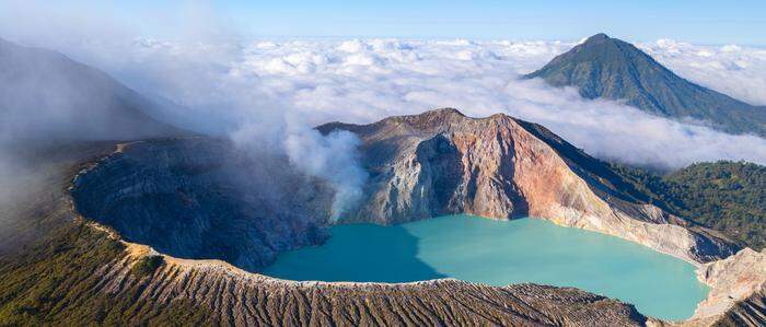 Der Vulkan Ijen ist ein beliebtes Ziel auf der indonesischen Insel Java