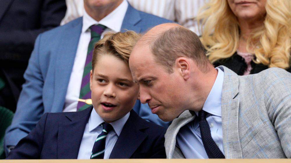 William und sein Sohn George waren schon bei anderen Sportveranstaltungen, wie hier 2023 in Wimbledon, zu sehen 