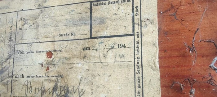 Dieser Lieferschein aus dem Jahr 1941 kam zum Vorschein 