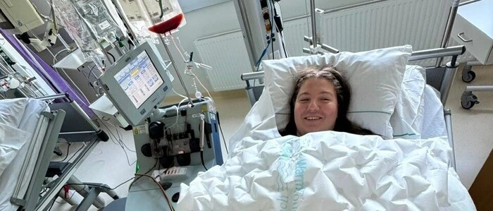 Vanessa Jachs an ihrem Geburtstag im Krankenhaus in Graz