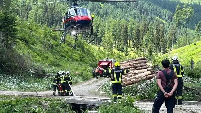 Der Polizeihubschrauber wurde angefordert