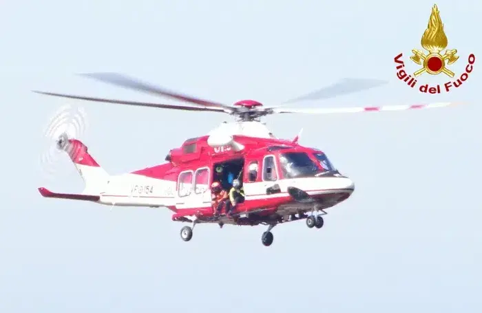 Auch ein Hubschrauber befand sich im Einsatz