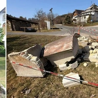 Was vom Bildstock in Ludmannsdorf bei Klagenfurt übrig blieb