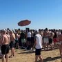 Ausgelassene Stimmung am Strand von Lignano