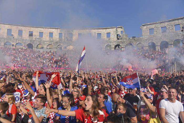 Bei einem Weiterkommen der kroatischen Nationalmannschaft könnte es auch im Amphitheater wieder ein Public Viewing geben