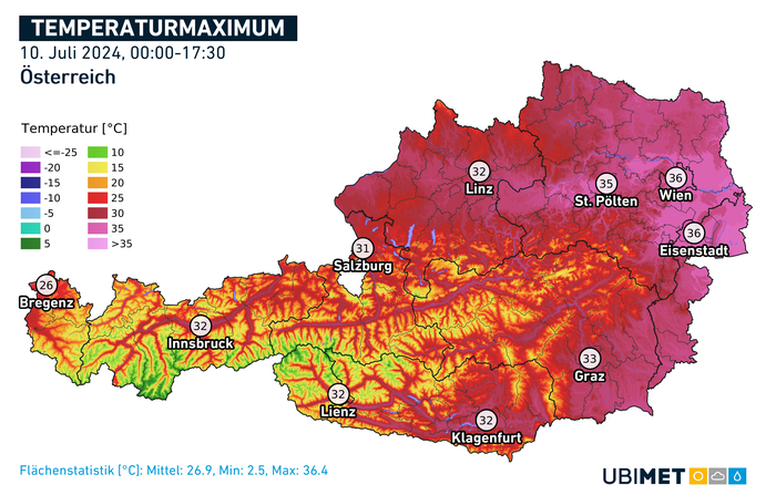 Nicht nur in Kärnten und Osttirol wurde am Mittwoch geschwitzt