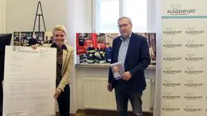 Sandra Wassermann mit Klubobmann Andreas Skorianz