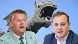 Bürgermeister Scheider (links) und Vize Patrick Jonke (beide FSP) gerieten nicht aufgrund ihrer inhaltlichen Arbeit in die Schlagzeilen