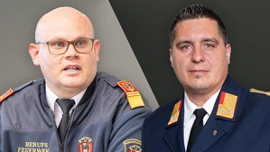 Socher (rechts) bezieht Stellung zum Interview mit Feuerwehrchef Schifferl 