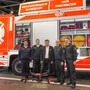 Bezirksfeuerwehrkommandant Franz Socher (links) und Branddirektor Herbert Schifferl (zweiter v. rechts) haben sich derzeit nicht viel zu sagen. Bürgermeister Christian Scheider (Mitte) hat beide Seiten zu einem Gespräch geladen