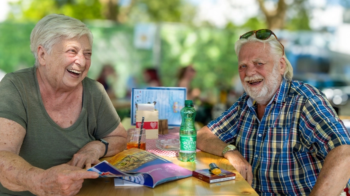 Gute Laune beim Hafenfest in Klagenfurt.