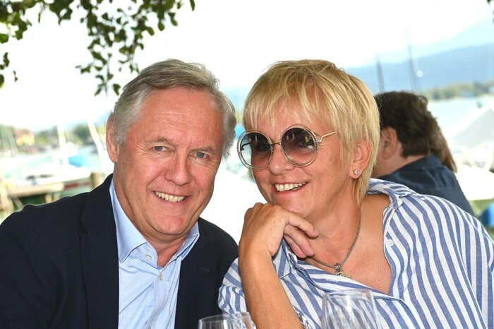 ORF-Landesdirektorin Karin Bernhard mit Ehemann Franz Josef bei der Abschiedsfeier