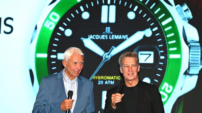 50 Jahres Jacques Lemans -  Alfred Riedl mit Tobias Moretti auf der Bühne