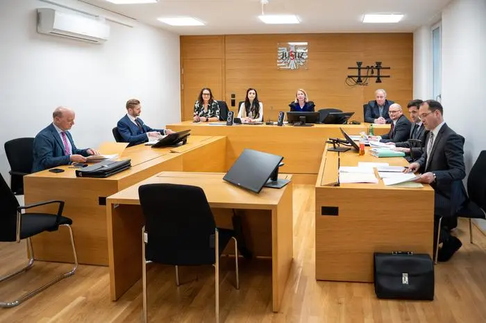 Gerichtsverhandlung, Dr. Peter Jost, Stadt Klagenfurt, Landesgericht Klagenfurt, 29.2.2024, Foto Thomas Hude